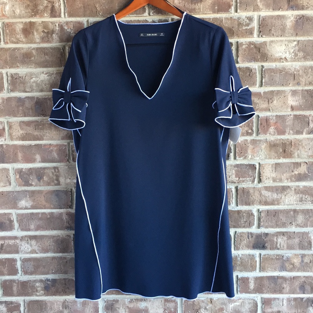 NWT Zara Navy Shift Dress